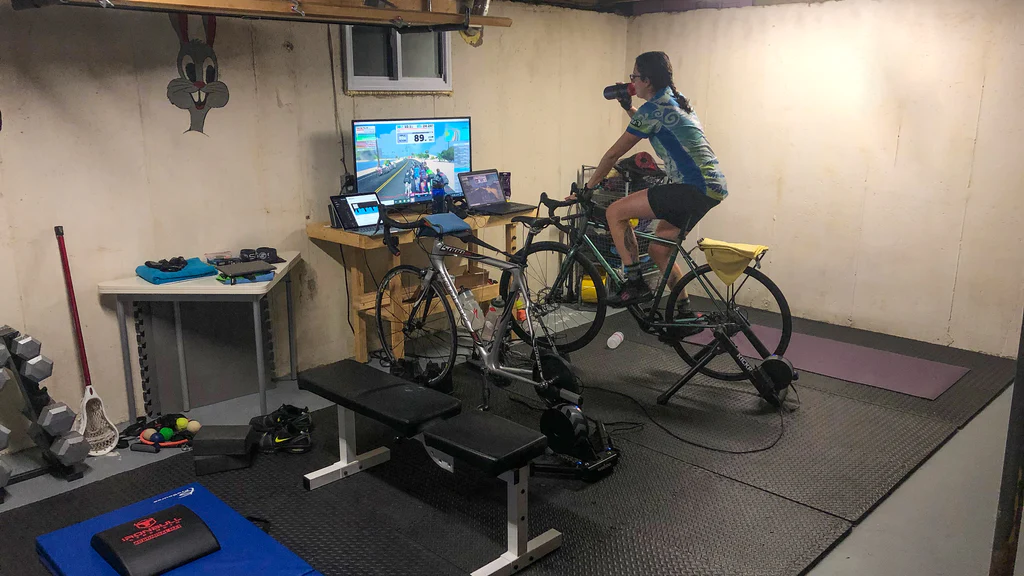 Sandra in her pain cave